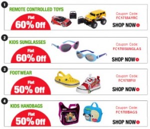 toys sunglasses footwear 300x258 RC Toys & Sunglasses 60% off, Footwear & Handbags 50% off @ FirstCry