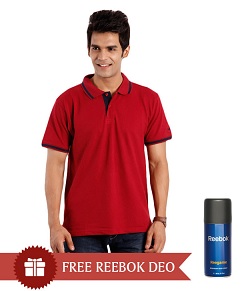 Reebok Polo T-Shirt + Deodorant 150ml Rs. 375 – SnapDeal